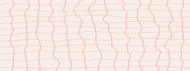 Pattern psychedelic checkerboard. Groovy retro wavy checkered texture. Psychedelic modern playful orange and white background. Retro graphic y2k design. Twisted and distorted vector illustration