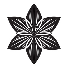 Obraz premium Lily vector art, Lily silhouette, Lily illustration, Lily black and white vector, black and white flower, Lily flower silhouette, Lily flower illustration, 