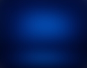Obraz premium Blurred abstract luxury gradient blue background, featuring an empty, dark blue studio banner with a smooth, seamless transition of shades, evoking a sense of elegant mystery and depth