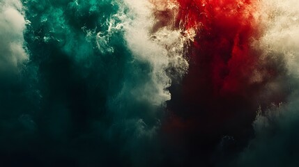 Gradient, Green and Red Shapes, Abstract Image, Texture, Pattern Background, Wallpaper, Smartphone Cover and Screen, Cell Phone, Computer, Laptop, 9:16 and 16:9 Format