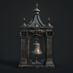Obraz premium Ornate bell housed in a Gothic-style tower 