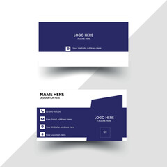 Geometric clean & simple business card layout template. 
