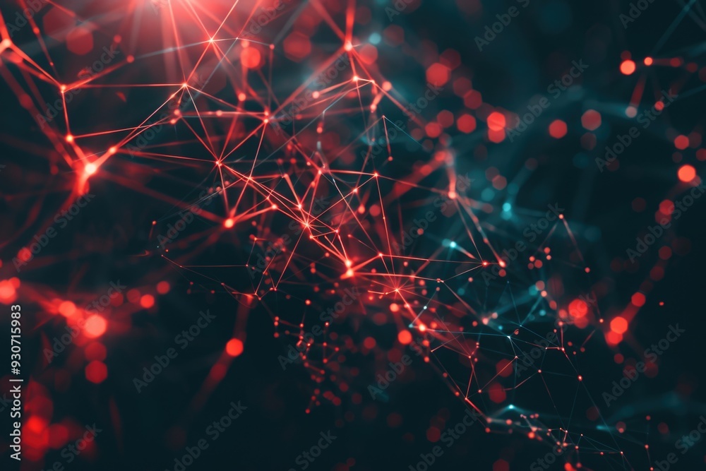 Poster A close up image of a red and black background, great for use in designs where bold colors are needed
