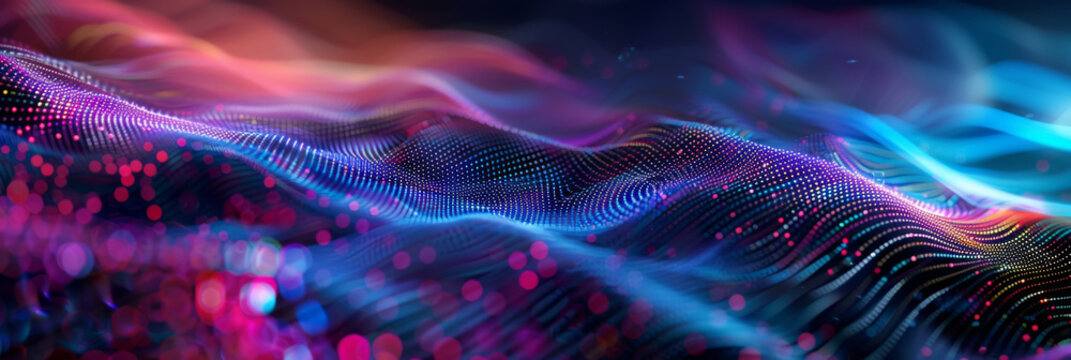 Abstract digital wave flowing through big data - Powered by Adobe