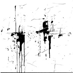 Bold Grunge Marks Disturb a Pure White Canvas - High Contrast Abstract Texture