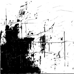 Bold Grunge Marks Disturb a Pure White Canvas - High Contrast Abstract Texture