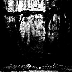 Distressed Concrete Wall With Crumbling Debris and High Contrast Grunge Texture