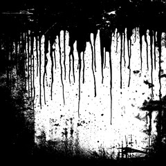 Obsidian Drip Grunge Brushwork with Dust Particles