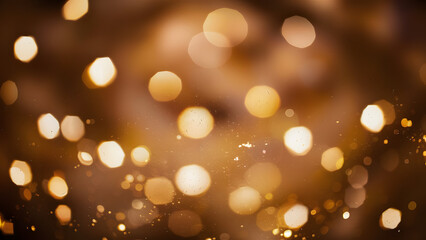 Obraz premium Golden Bokeh Lights Sparkle 