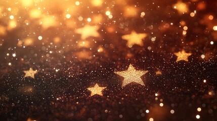 Obraz premium Xmas, christmas flat lay copy space light background with shiny stars