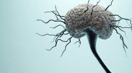 Fototapeta premium Neural Network Visualization: Exploring Social Interactions and New Connections in Brain Networks