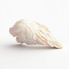 Naklejka premium Raw Chicken Wingtip Isolated on White Background 