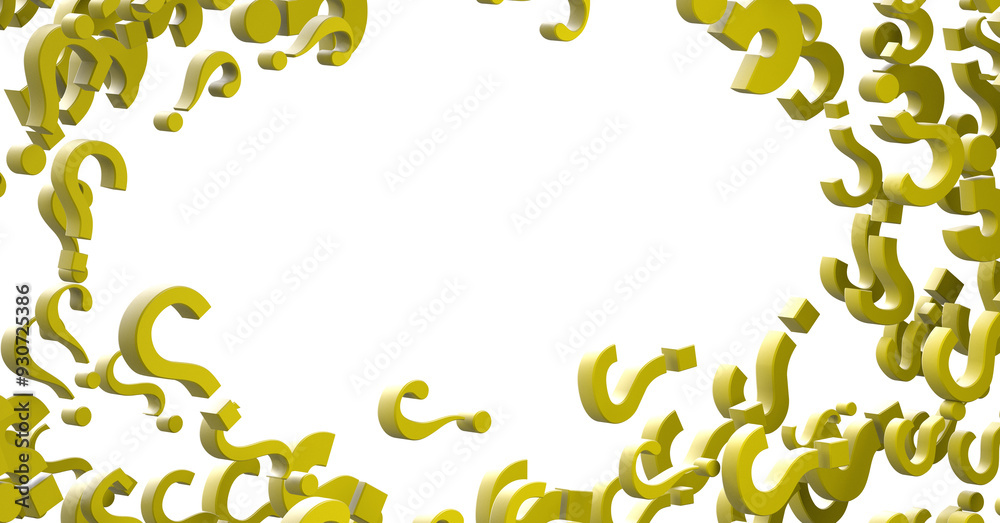 Poster question marks quiz doubt survey fa
