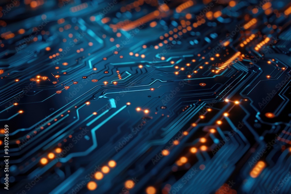 Poster electronic components and wires on a circuit board