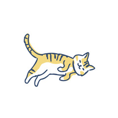 寝転がっている猫