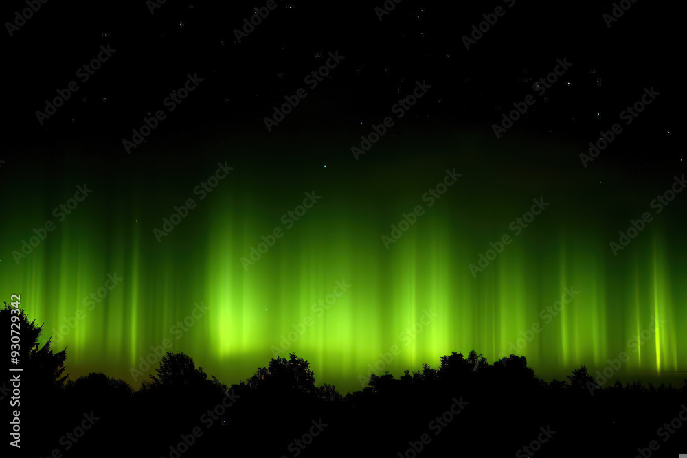Canvas Prints an image portraying the aurora borealis as a source of natural illumination in the arctic night, whe