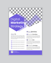 Corporate creative business flyer design template, Business agency booklet and poster layout, SlateBlue, blue color 