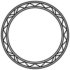 round frame with ornament