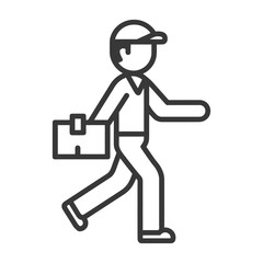 Delivery Person Walking with Package