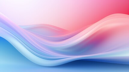 Obraz premium A smooth gradient wave design in soft pink and blue hues.