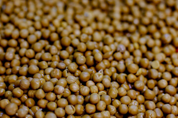 Macro shot of round granules