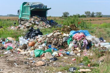 A Photography of A city's waste management system, where sensors and data analytics are used to optimize garbage collection routes, reducing costs and environmental impact with big da