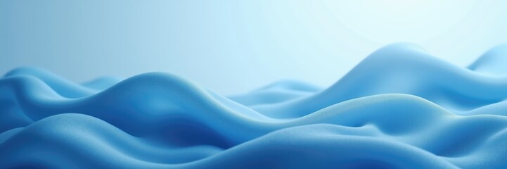 Obraz premium Soft, wavy blue texture reminiscent of ocean waves, perfect for backgrounds, calming themes, or creative design projects in wellness and nature.