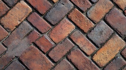 Herringbone Brick Pavers for Textured Stone Background Design