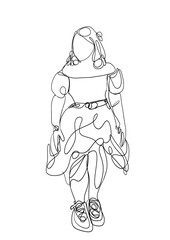 Illustration of a woman sitting