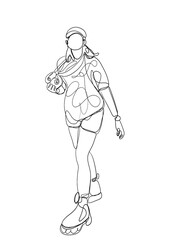 Illustration of a woman with a camera