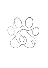 Illustration of a paw print