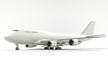 Naklejka premium white cargo plane isolated on white background