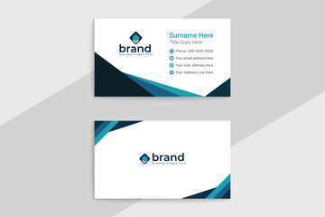 Naklejka premium Creative double sided business card template