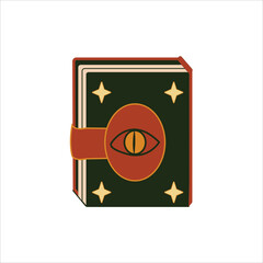 Mystical spell book. vector illustration