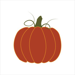 Harvest styled pumpkin. Vector illustration