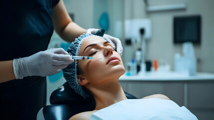 Facial Aesthetic Treatment Injection Procedure Enhancing Skin Smoothness Appearance Health Beauty