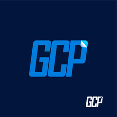 Letter GCP topography logo design vector template editable 
