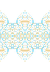 Golden  beige ornament, border vector pattern, ornamental laced design