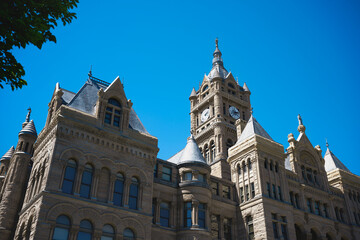Obraz premium The Salt Lake City and County Building, historic Romanesque landmark architecture built in 1894 in Utah, USA