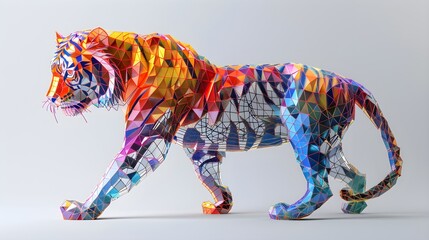 Fototapeta premium Zodiac signs made of coloured metal squares in 3D