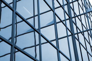 Sleek Modern Office Tower with Reflective Glass Facade