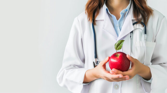 doctor with apple