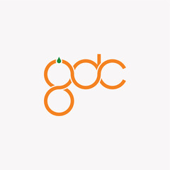 Letter gdc typography logo design vector template editable 