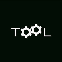 Tool typography business name logo design vector template editable 