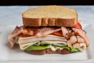 turkey blt  on white bread