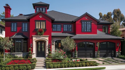 Hang modern wreaths made from wireframe and metallic accents on your front door and windows, adding a touch of contemporary