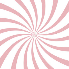 Spiraling pink and white design creates a dynamic optical illusion effect in a minimalist style