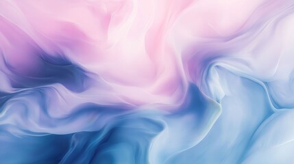 Obraz premium Abstract gradient artwork featuring soft, flowing waves blending from blue to pink.
