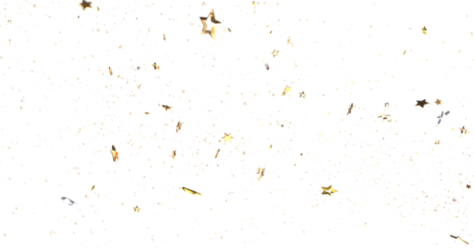 Dazzling 3D Illustration: Witness a Downpour of Golden Stars