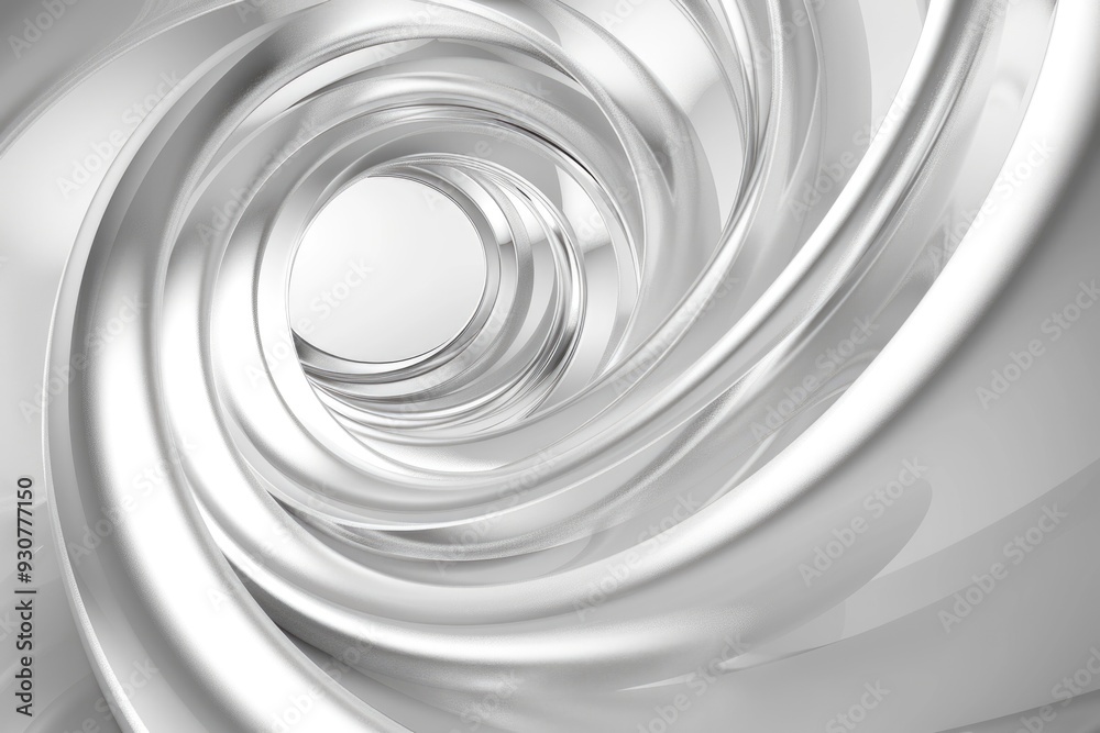 Poster a unique spiral shaped object against a plain white background